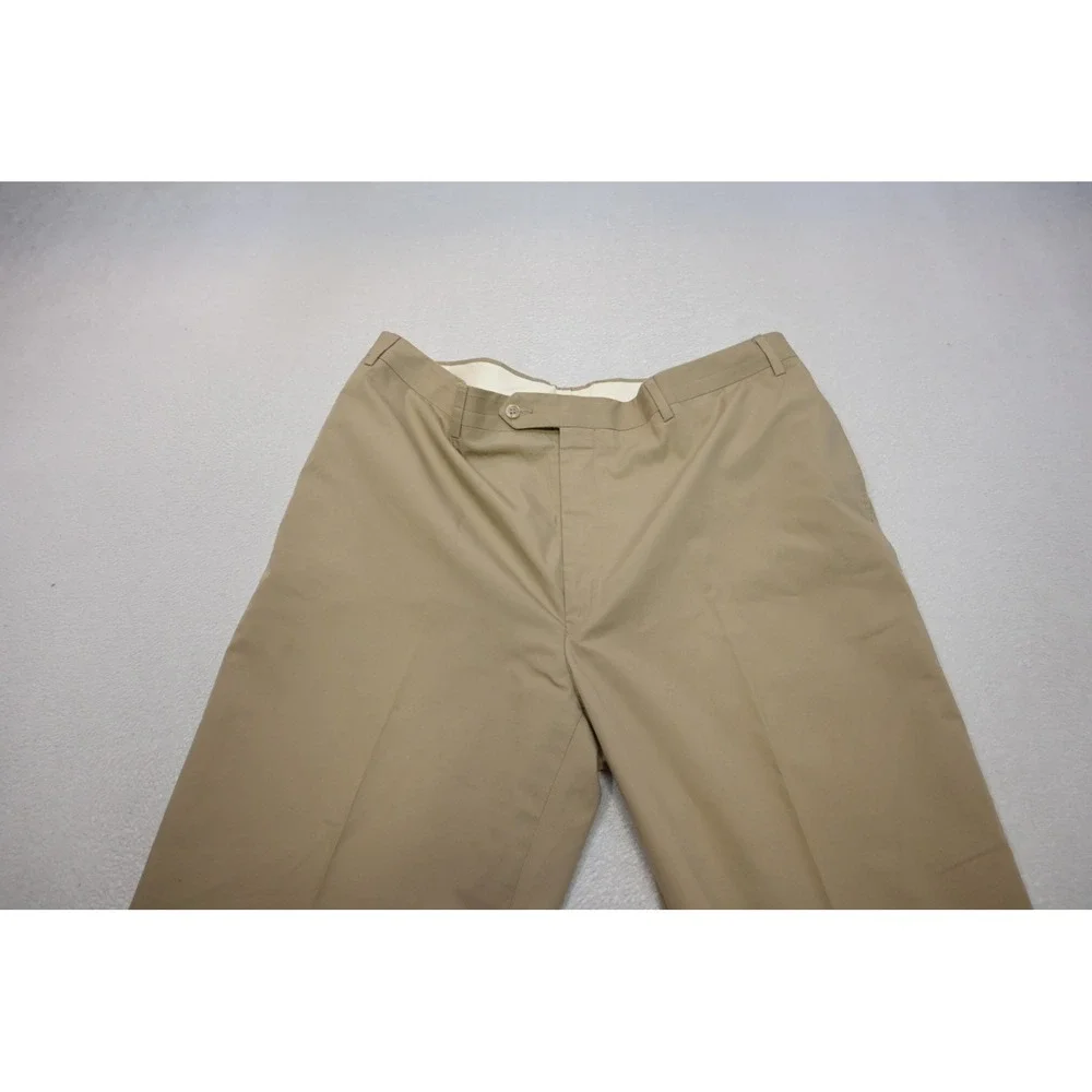 Jos. A. Bank 2 Piece Suit Mens 48XL 40x32 Tan Khaki Cotton Blend Two Button